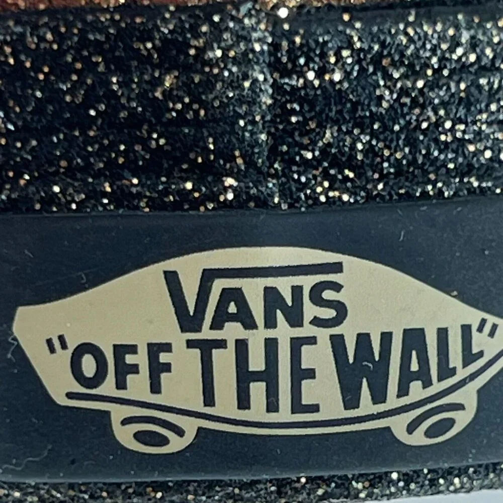 Vans Kids 508357 Gold Casual Old Skool Party Glitter Lace Up Size 2.5 Sneakers